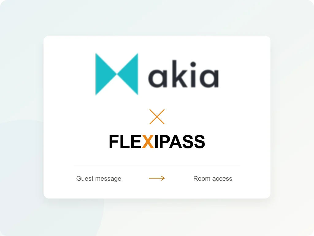 Akia and FLEXIPASS: guest message to room access