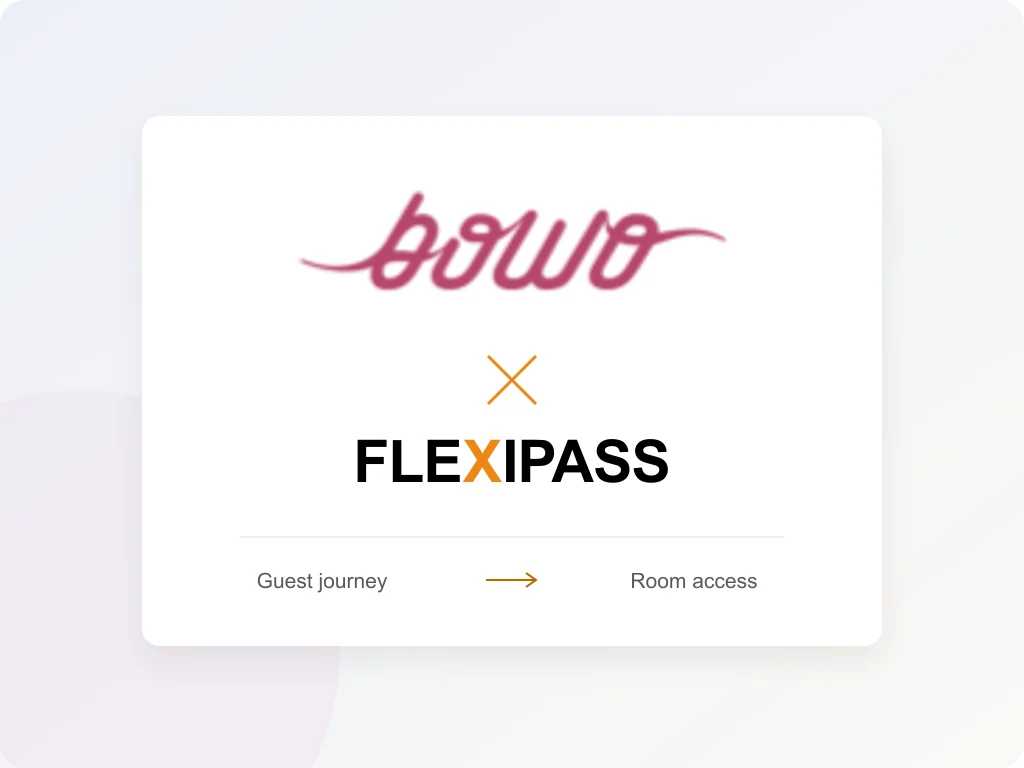 Bowo and FLEXIPASS: guest journey to room access