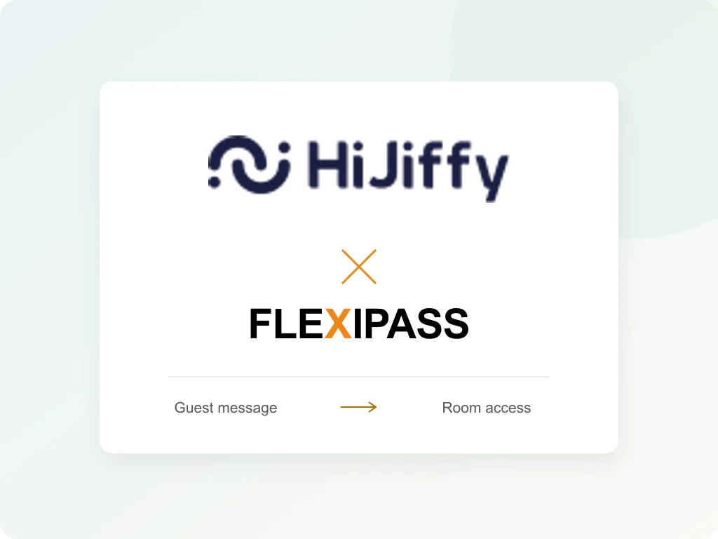 HiJiffy and FLEXIPASS: guest message to room access