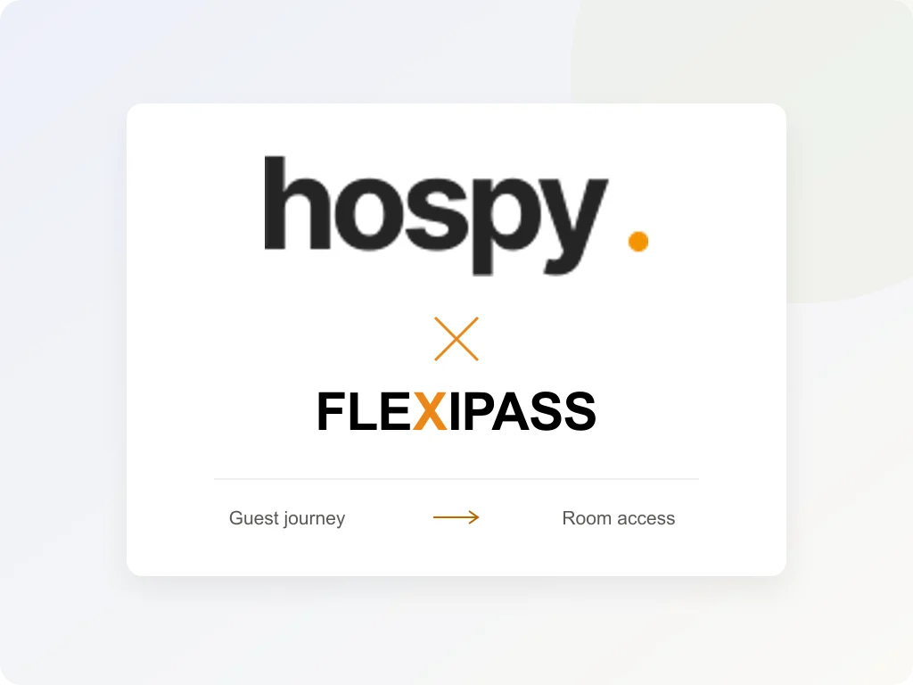 Hospy and FLEXIPASS: guest journey to room access