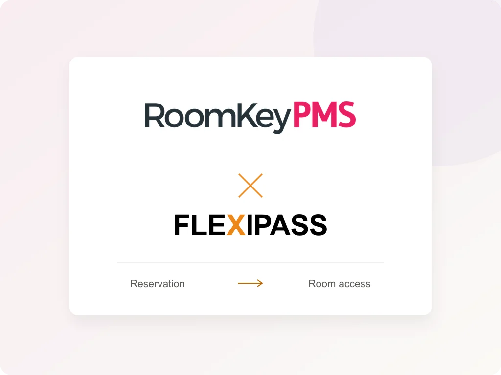 RoomKey PMS and FLEXIPASS: reservation to room access