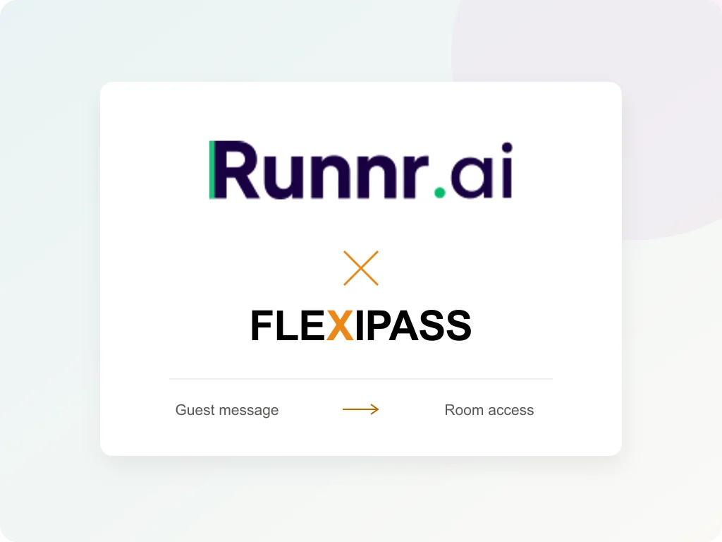 Runnr.AI and FLEXIPASS: guest message to room access