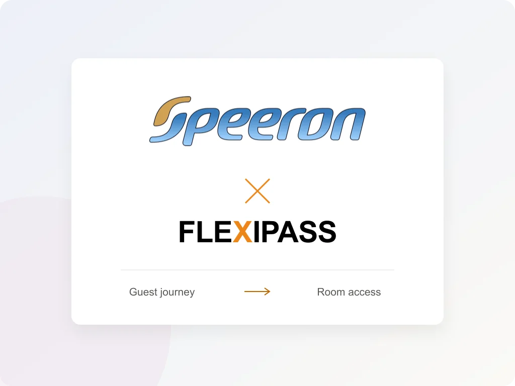 Speeron and FLEXIPASS: guest journey to room access