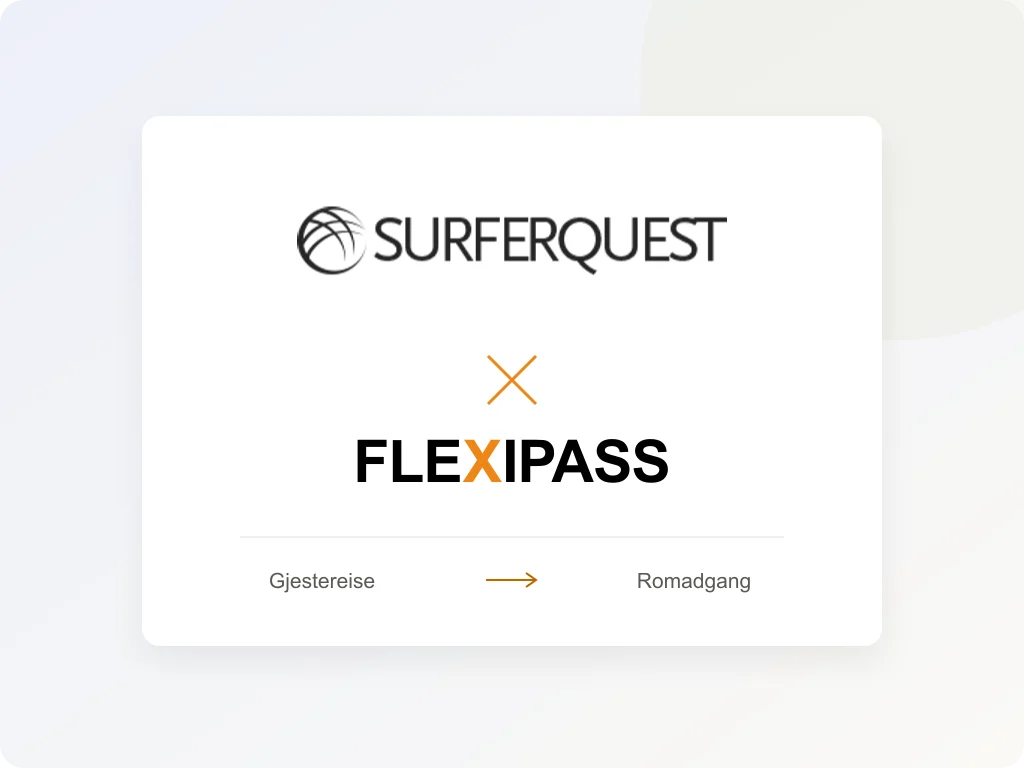 Surferquest og FLEXIPASS: fra gjestereise til romadgang