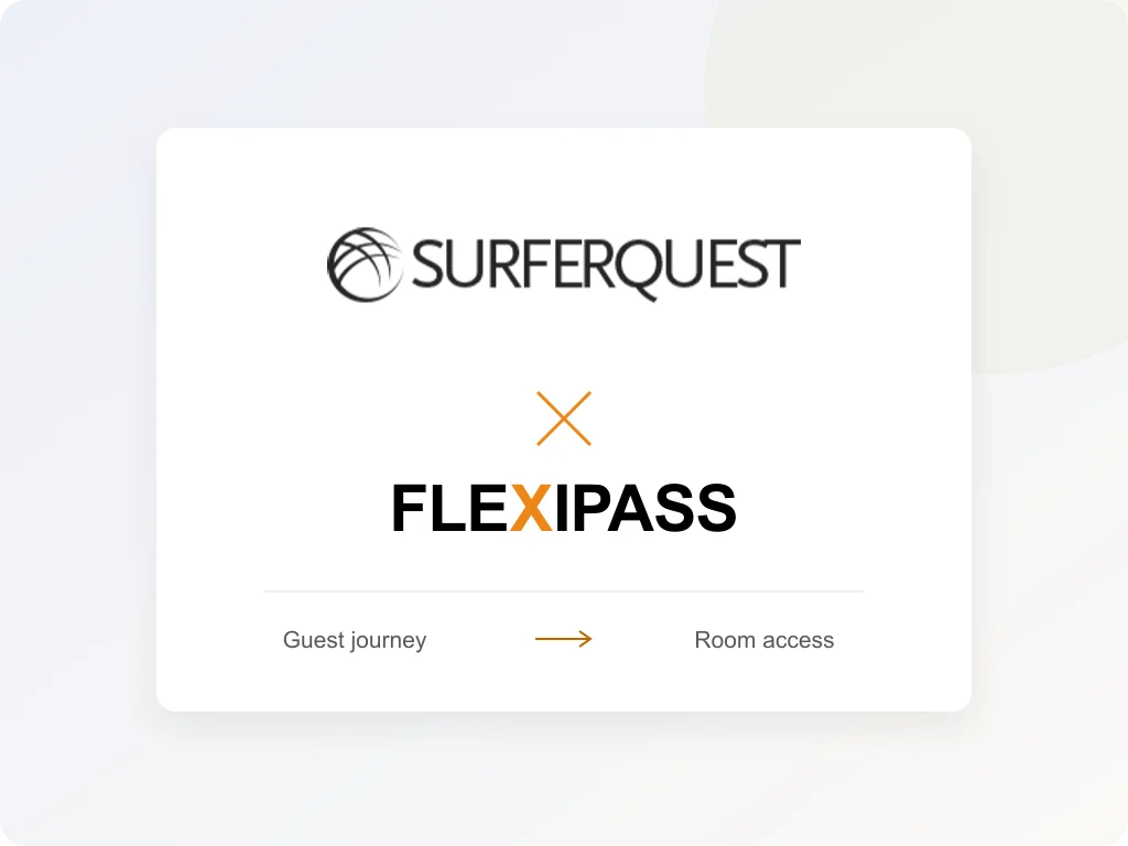 Surferquest and FLEXIPASS: guest journey to room access